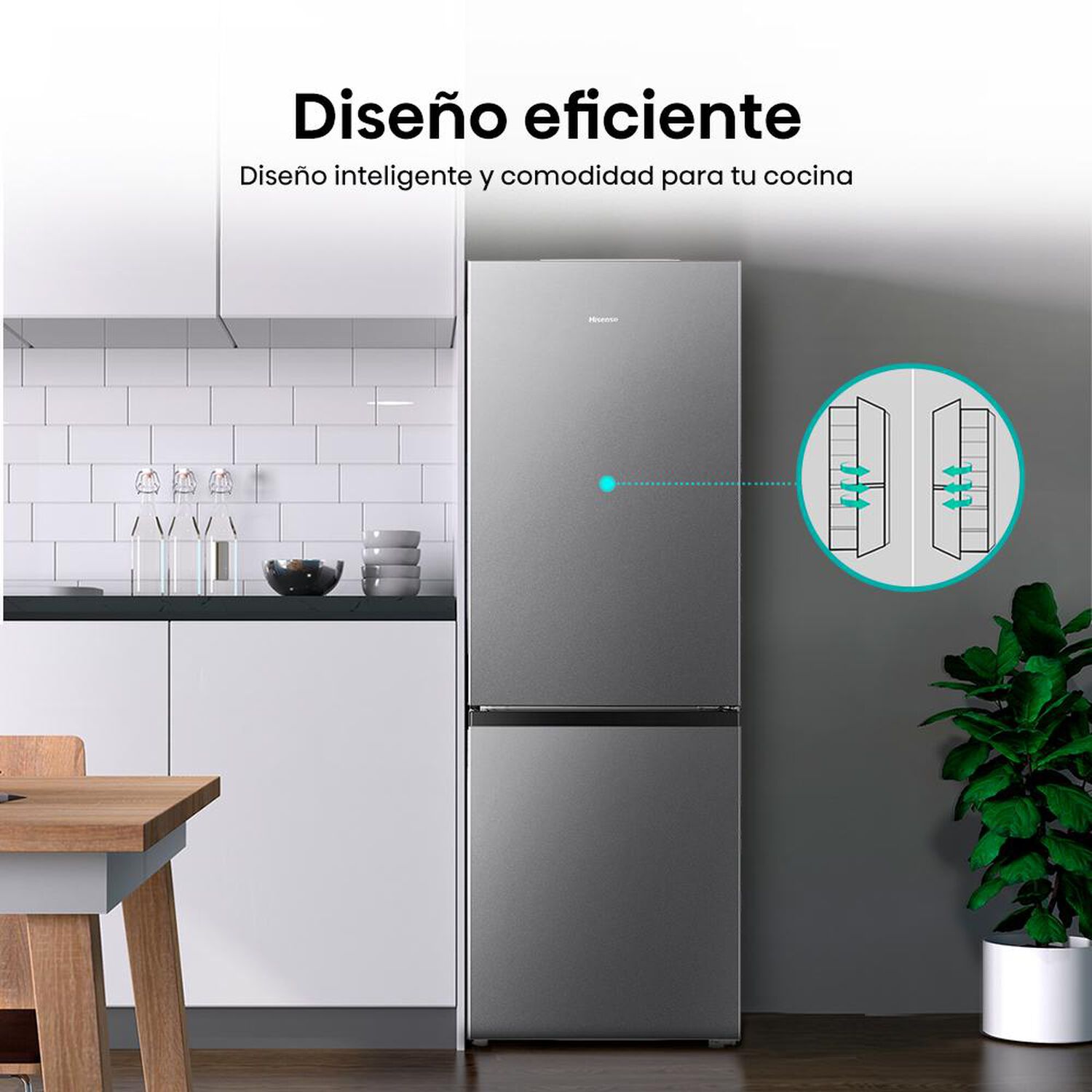Refrigerador Bottom Freezer Hisense RD-22DC / Fr&iacute;o Directo / 165 Litros / A+ image number 2.0